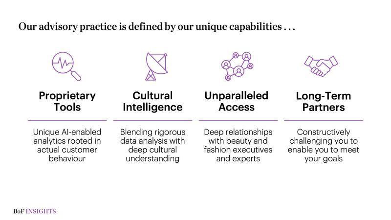 BoF Insights is The Business of Fashion’s data and advisory practice, helping fashion, luxury and beauty brands identify growth opportunities, navigate industry change and build long-term competitive advantage.