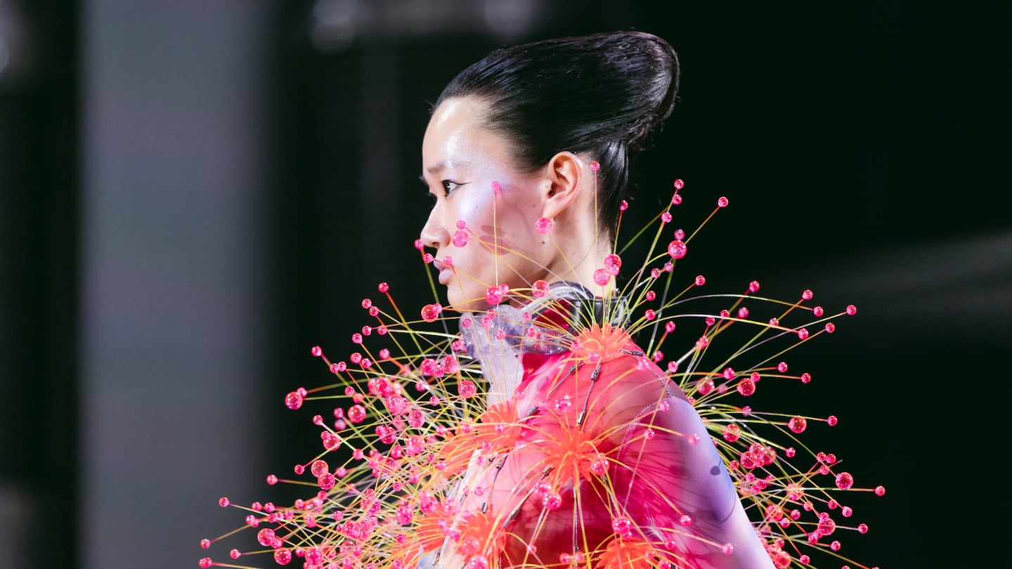Kit Wan Studios' “Mutant // Mythology” collection was presented at the “Elites” fashion show at Centrestage 2026 in Hong Kong.