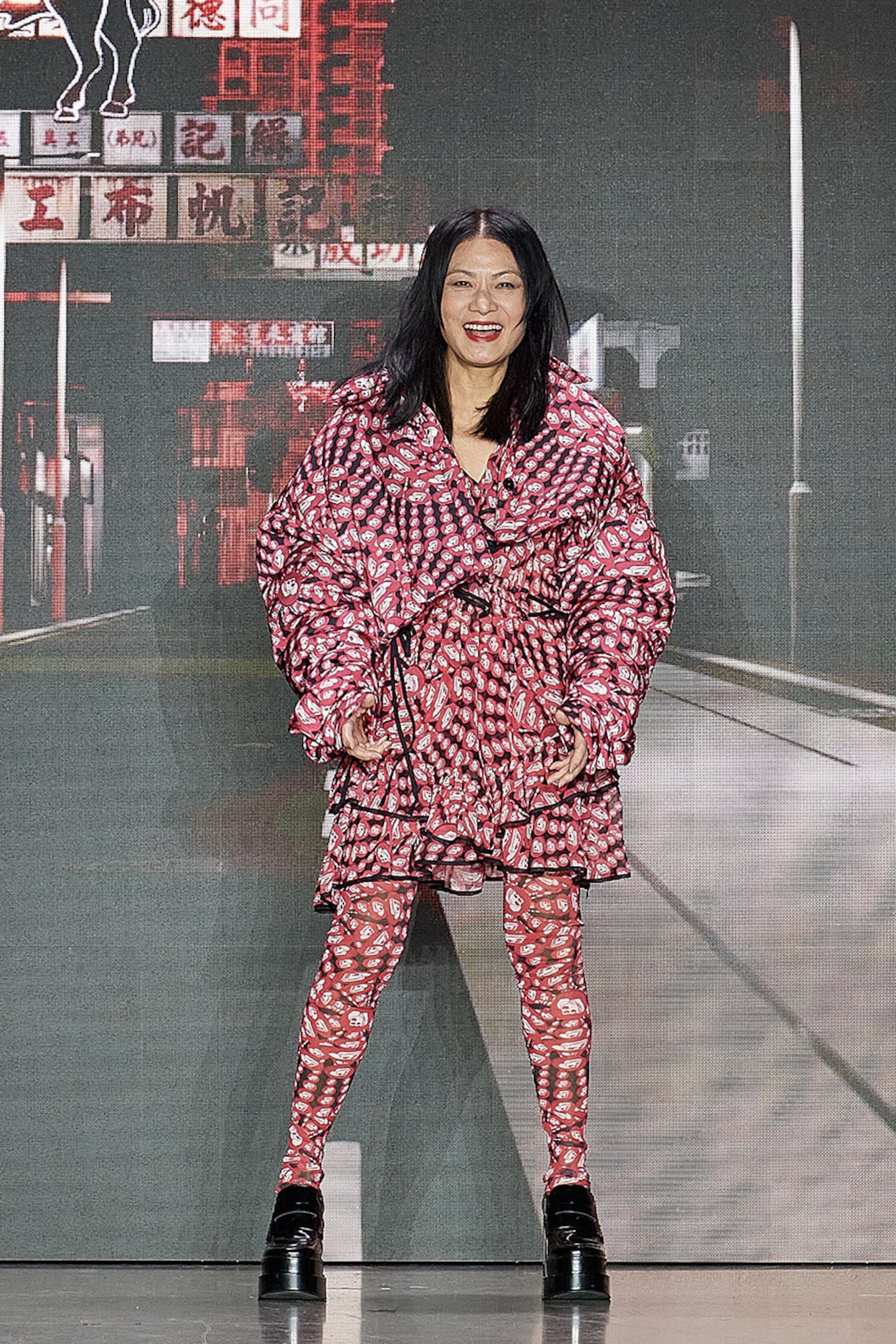 Designer Vivienne Tam unveiled her Fall`/Winter 2023 collection, “Weaving into the Metaverse,” on Feb. 12, 2023.