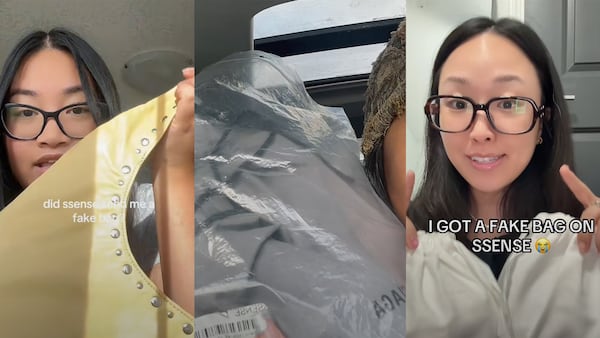 A triptych of TikTok screenshots