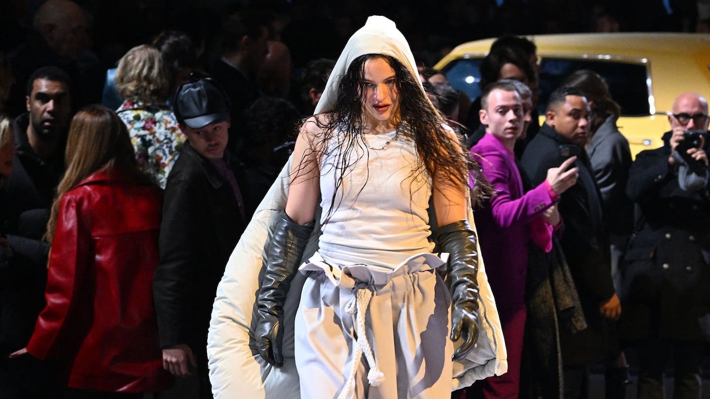 Spanish singer Rosalia at the Louis Vuitton Autumn/Winter 2023 menswear show in Paris.