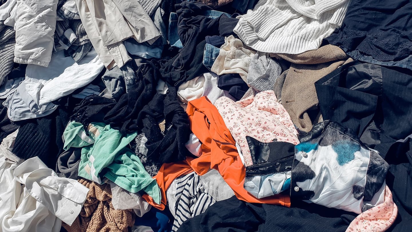 Pile clothes at end of life.