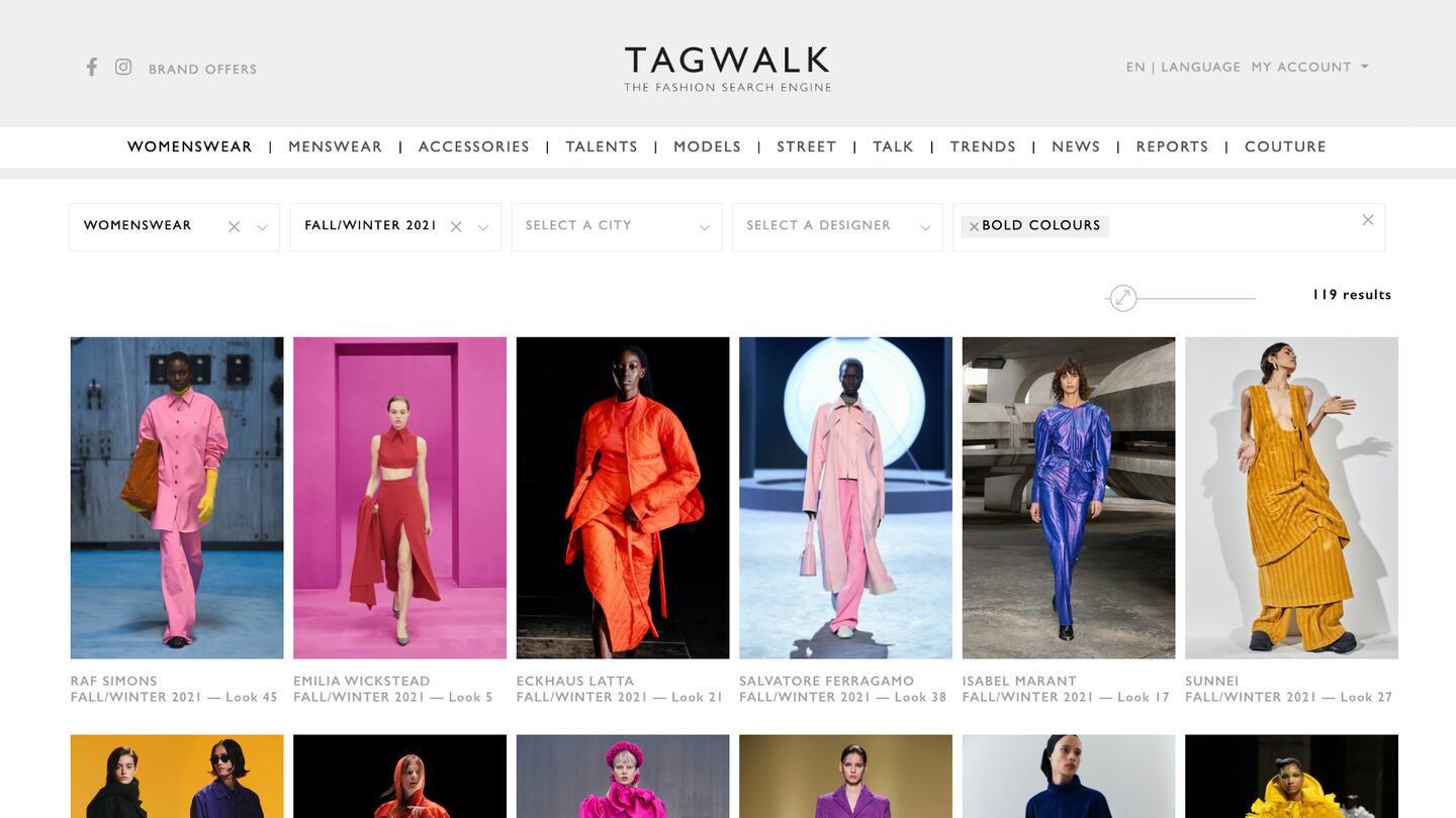 Tagwalk's website. Tagwalk