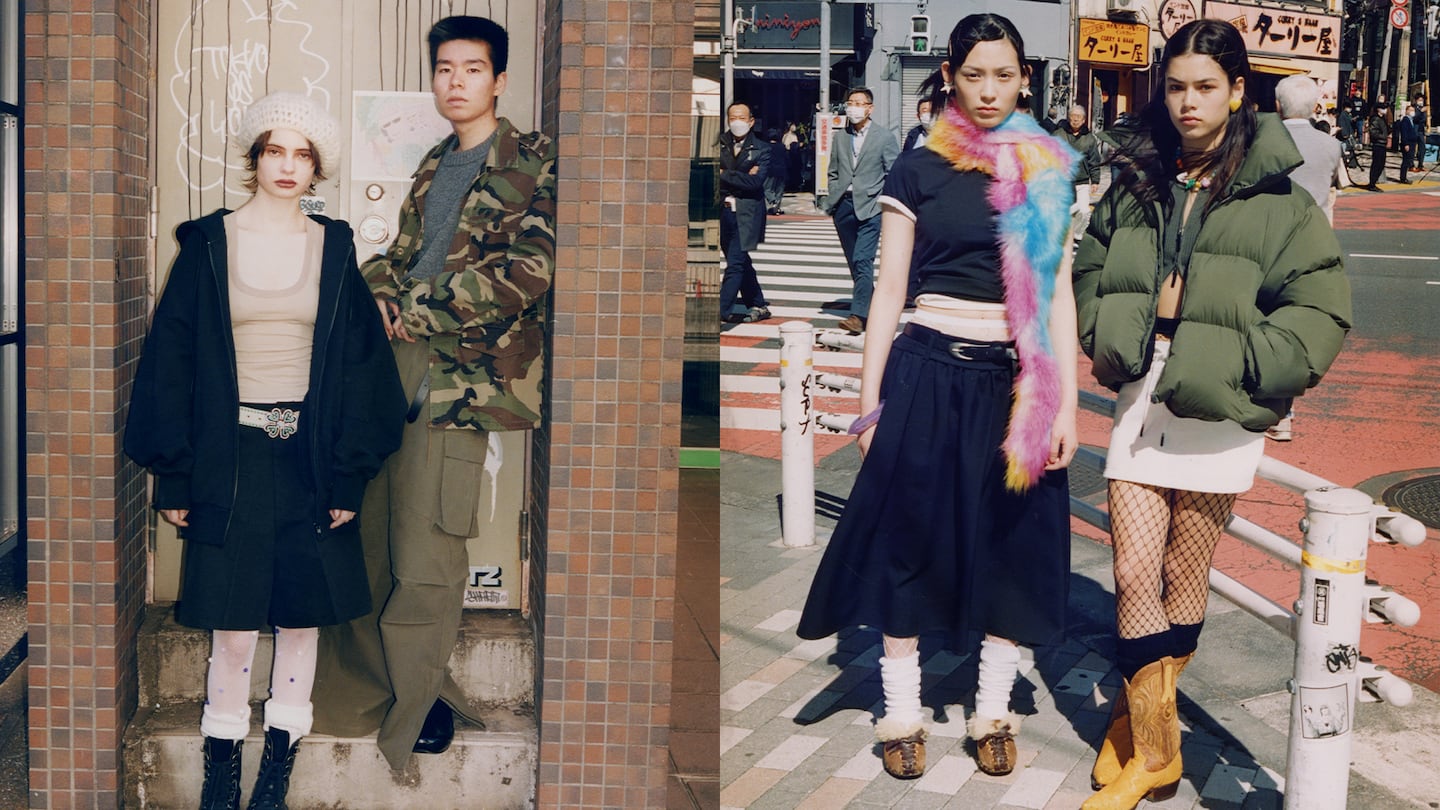 Looks from Shanghai-based brand Fax Copy Express. The brand built a fanbase first on its own Taobao shop before it began working with prestige select shops.