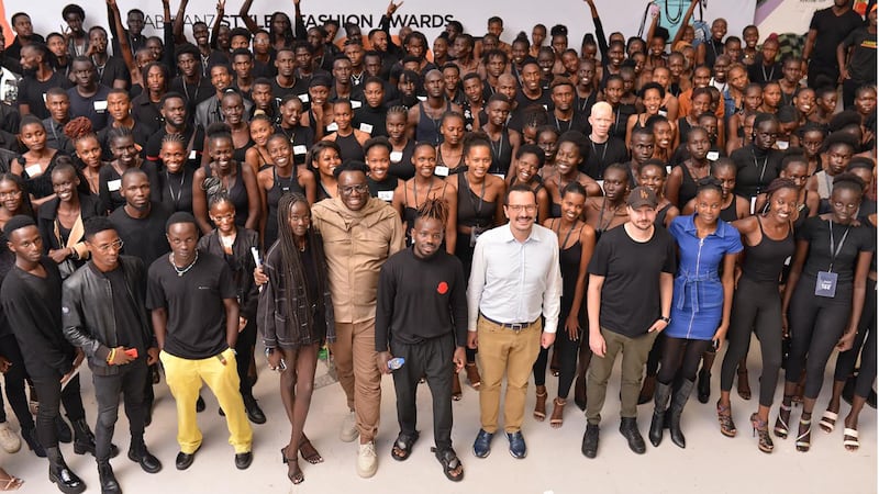 Models at the casting call for the Abryanz Style and Fashion Awards in Kampala, Uganda in December 2025.