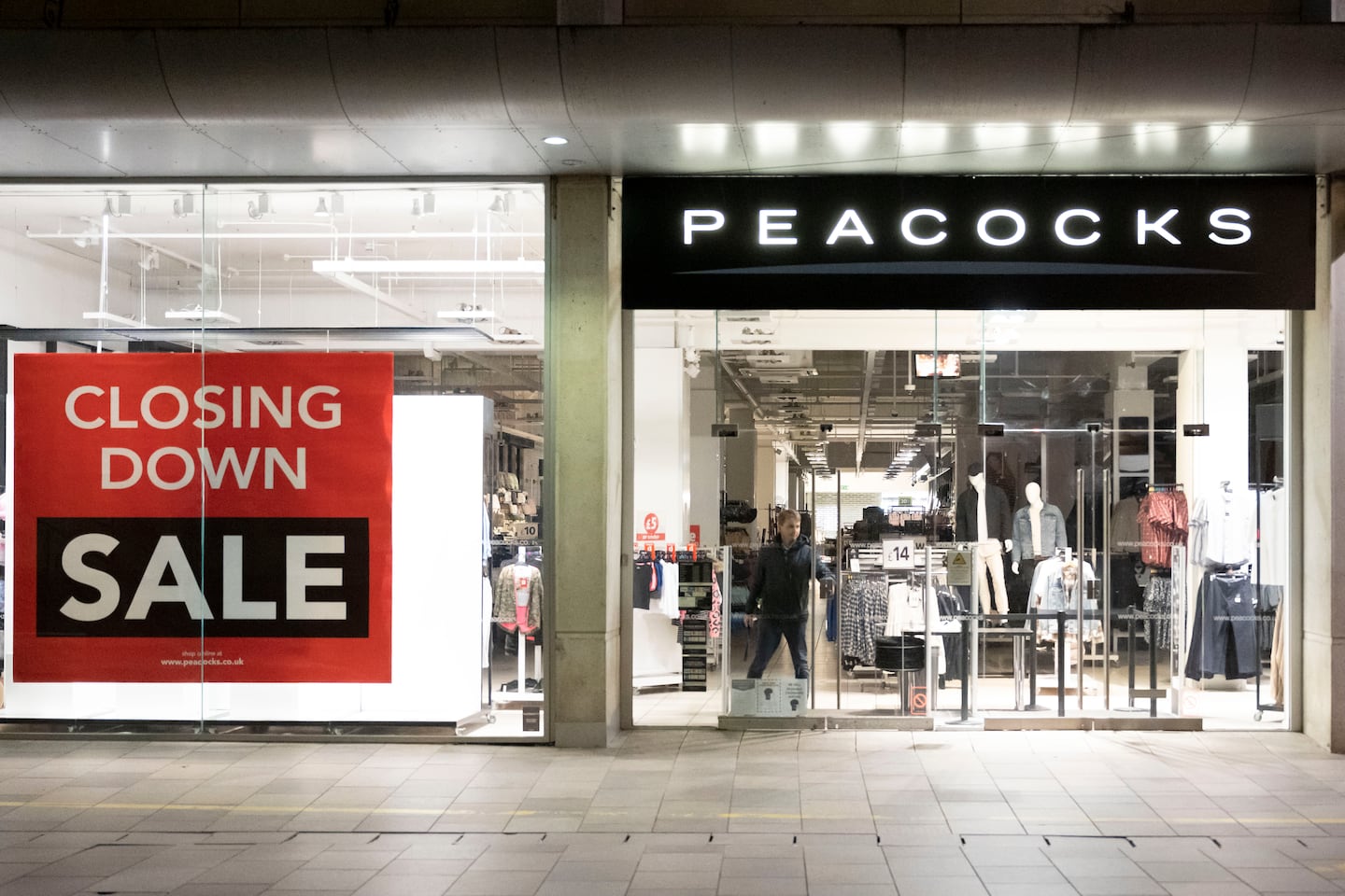 British retailers Peacocks and Jaeger enter administration. Photo: Matthew Horwood/Getty Images.