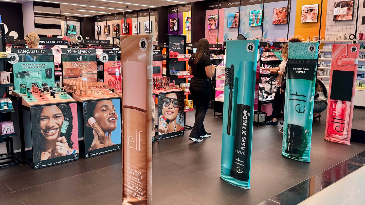 E.l.f. display inside a Sephora location.