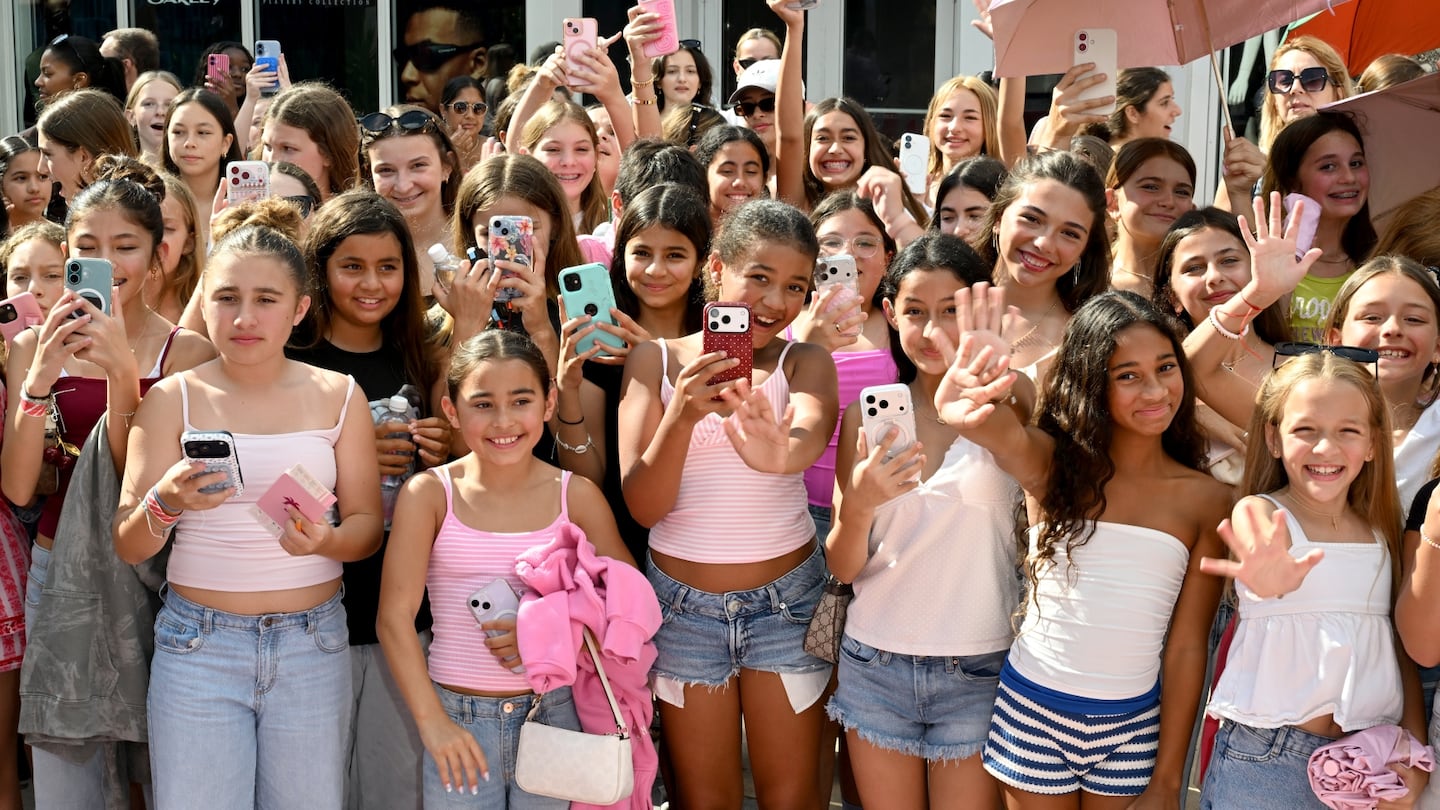 Guests at a Miami pop-up for tween-favourite brand Pink Palm Puff.