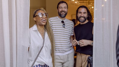 From left to right: Caroline Chinakwe and Trevor Read of Adorn The Common and Lloyd Goldby of Aesop at the BoF and The Whiteley panel discussion at The Whiteley in London.