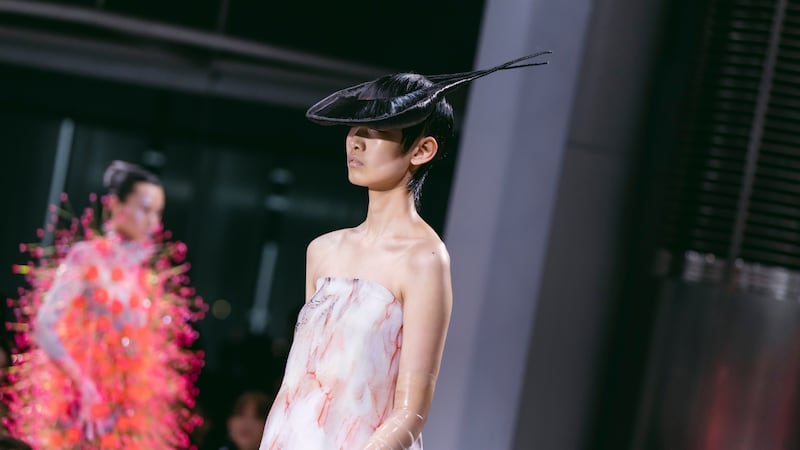 Kit Wan Studios' “Mutant // Mythology” collection was presented at the “Elites” fashion show at Centrestage 2026 in Hong Kong.
