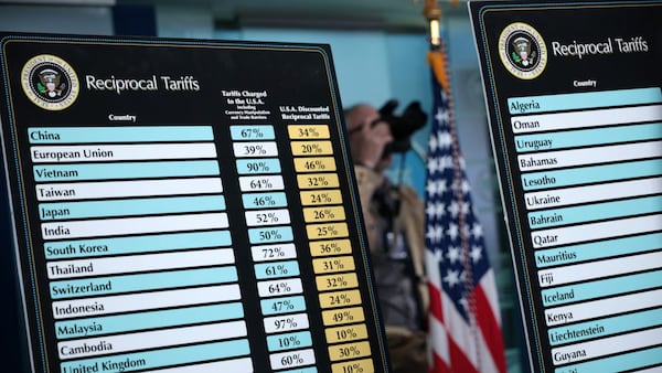 Trump's now-infamous tariff chart.