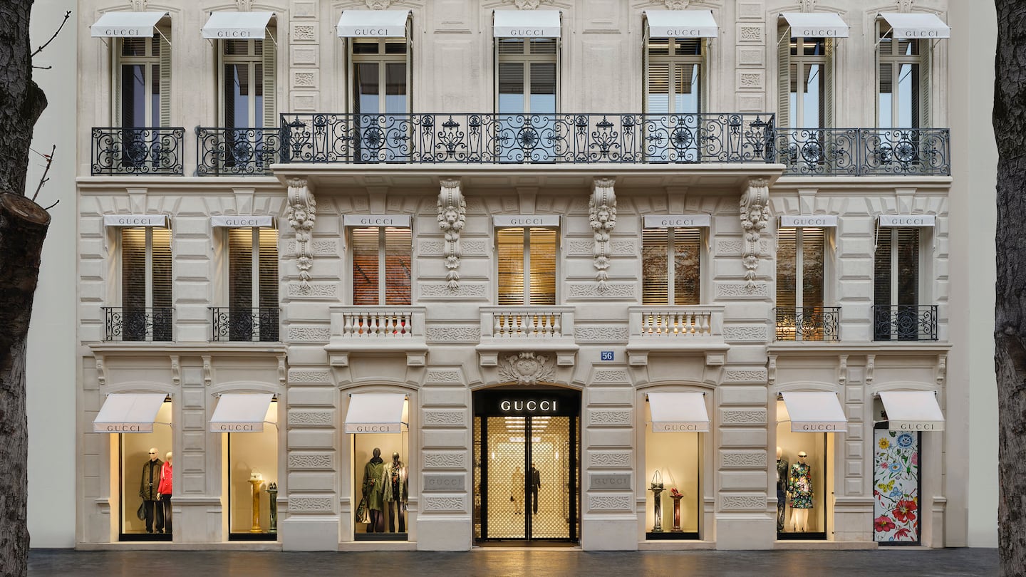 Gucci's new store concept will be unveiled at the Avenue Montaigne boutique.