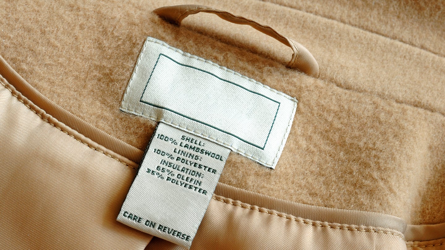 Garment label. Shutterstock.