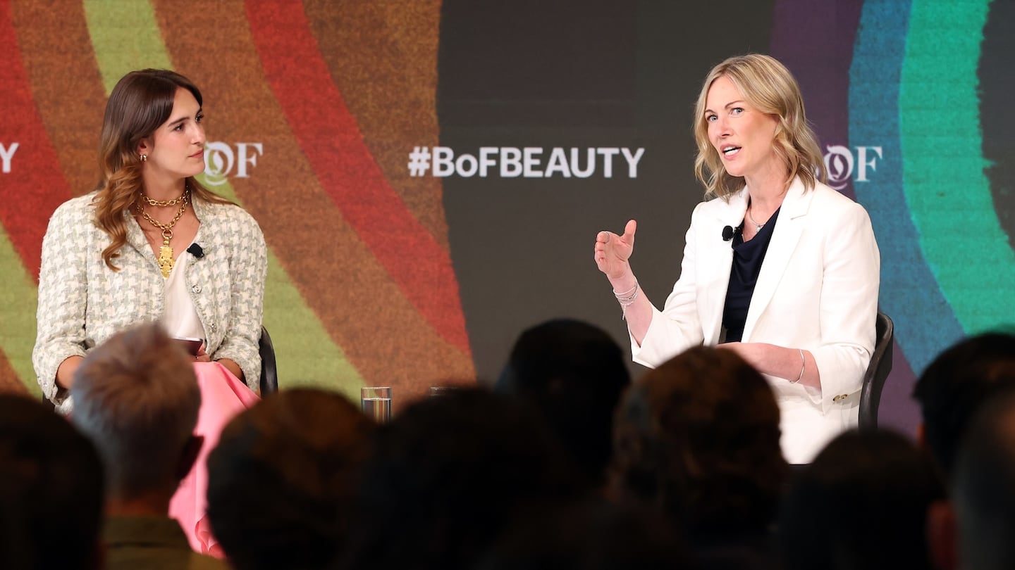 Annabel Bolton, BoF and Wendy Franks, general manager, health and beauty, Amazon US Stores on stage at The Business of Beauty Global Forum 2026.