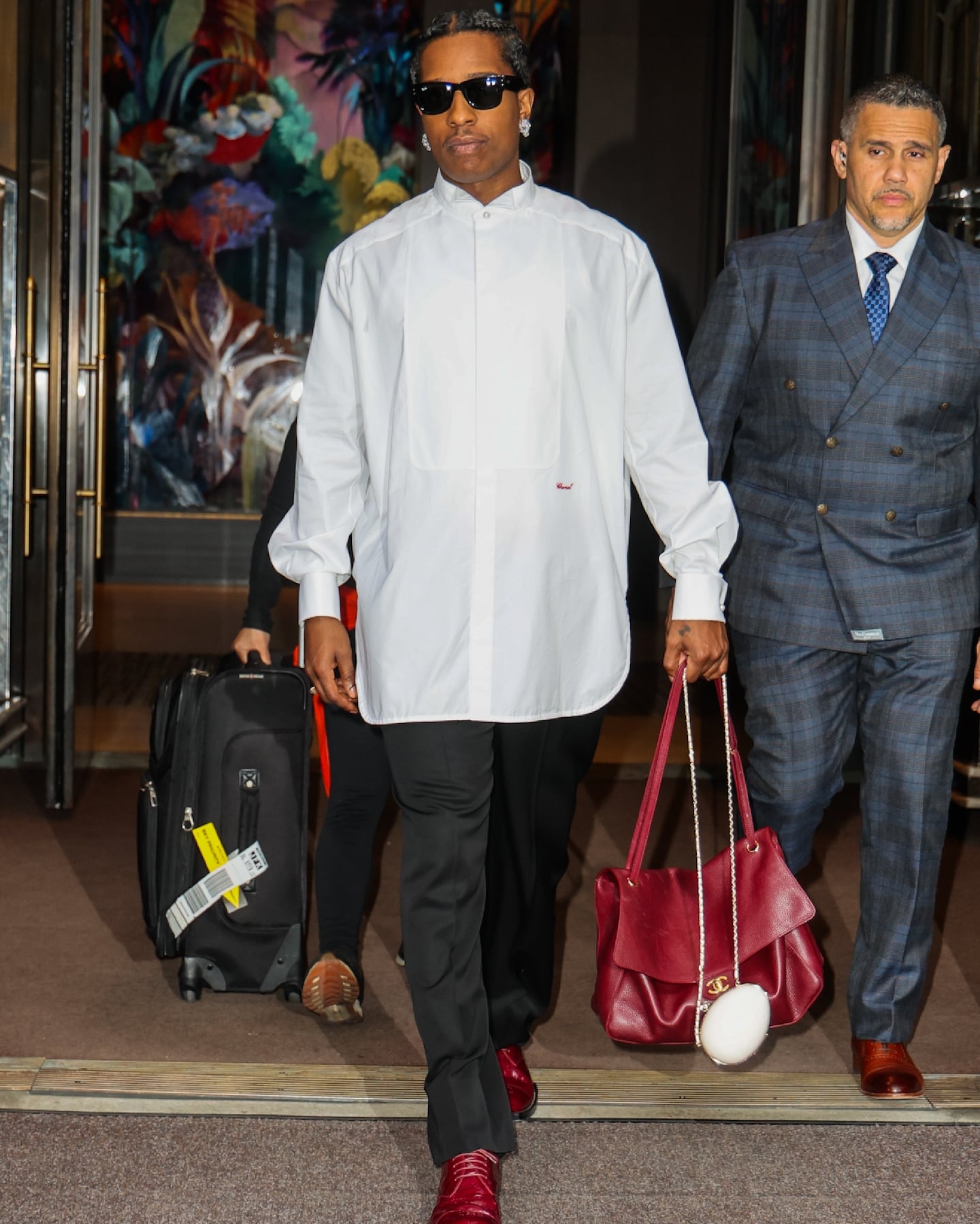 Chanel ambassador ASAP Rocky wears a Chanel Spring/Summer 2026 shirt crafted by Charvet.