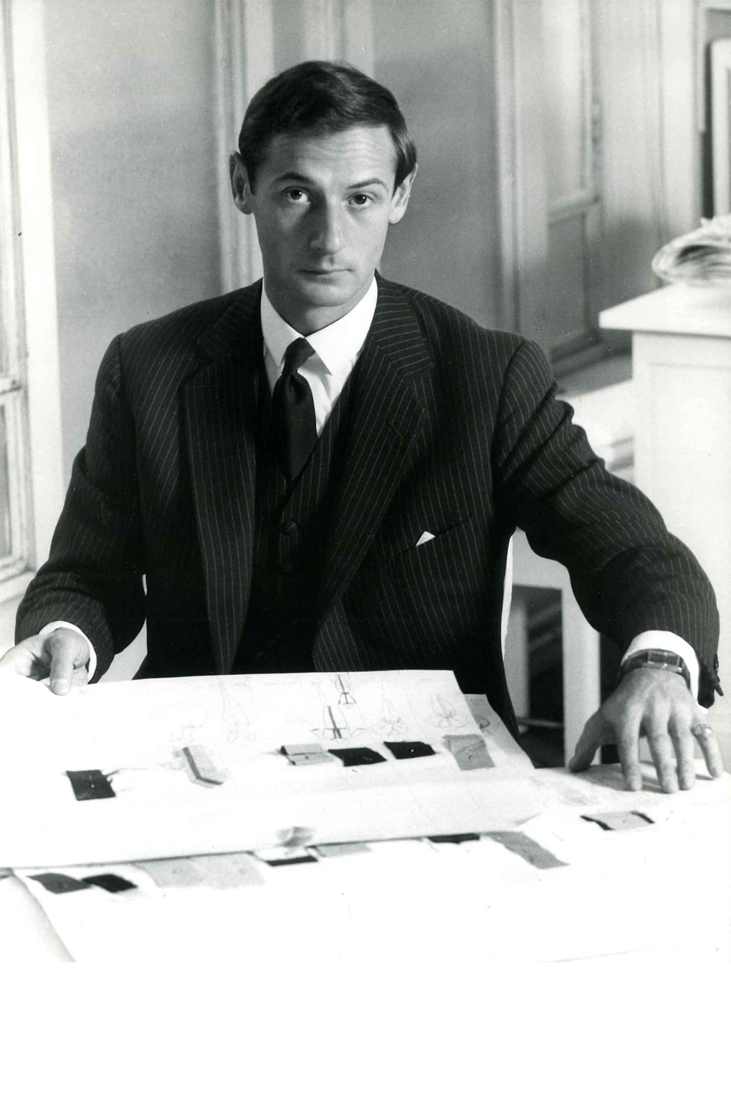 Marc Bohan, former creative director of Christian Dior, 1961.