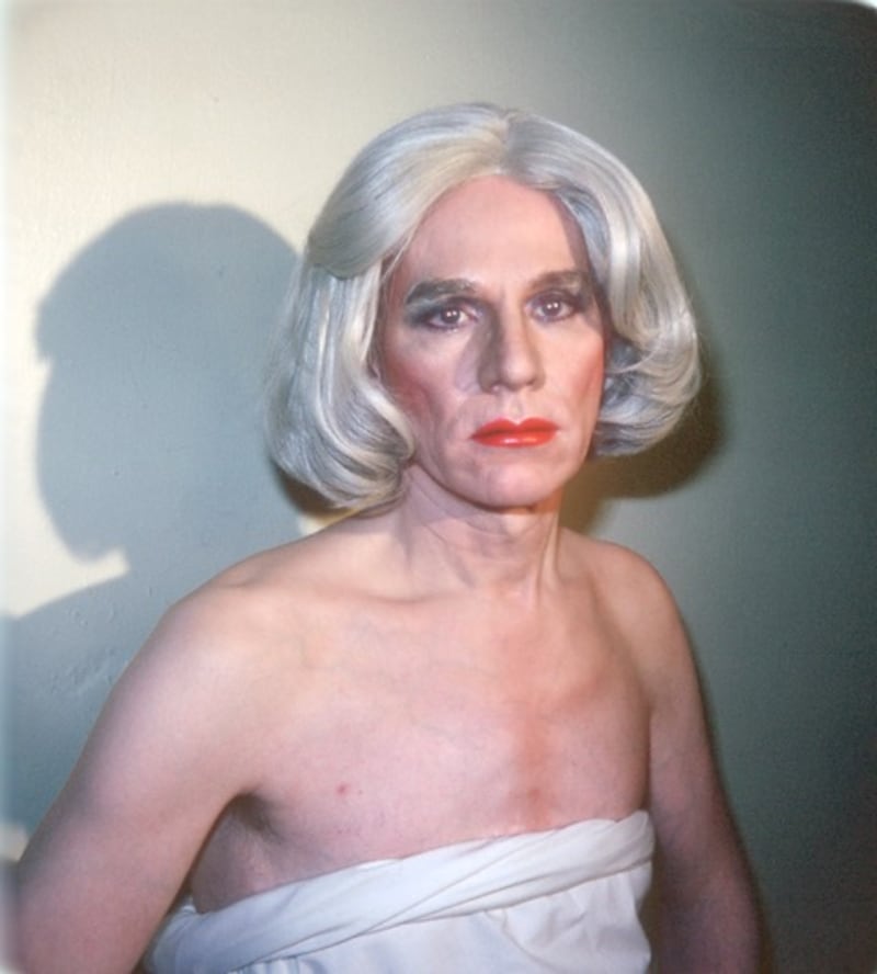 An exclusive unseen image of Andy Warhol from the archive of Ronnie Cutrone depicting Warhol in drag.
