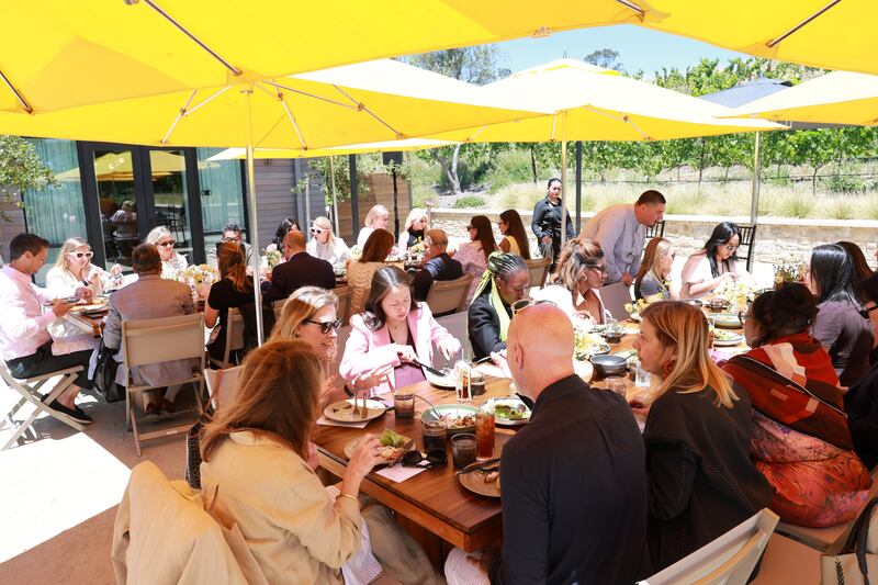 Guests at the Global Beauty Forum gather for lunch, hosted by BoF and Clinuvel