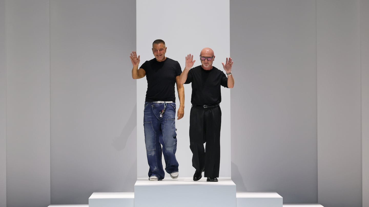 Domenico Dolce and Stefano Gabbana at Dolce & Gabbana Spring/Summer 2026.