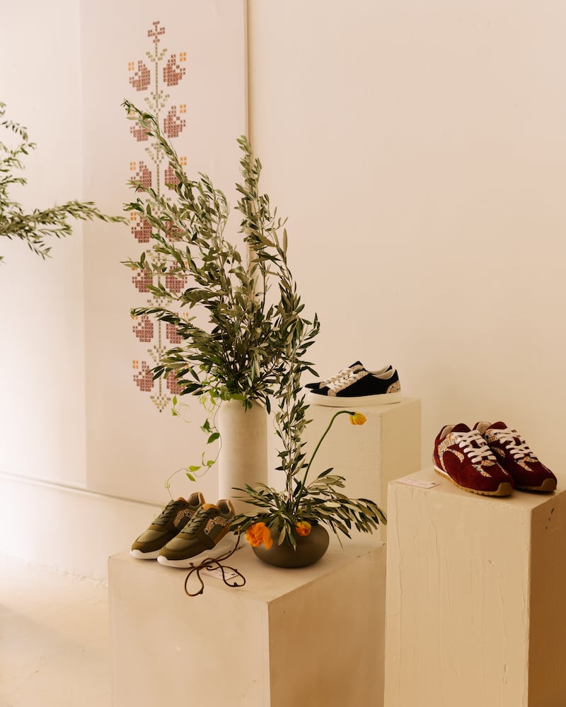 Sneakers on display at the Resolute RGL pop-up.