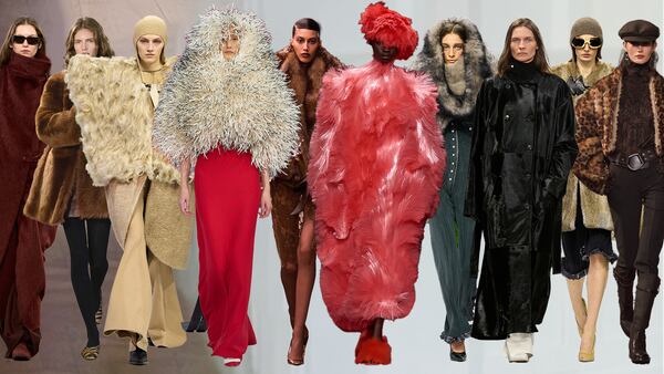 Textures, made with feathers, mohair, shearling and ponyhair are trending in fashion.
