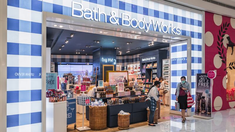A Bath and Body Works storefront.