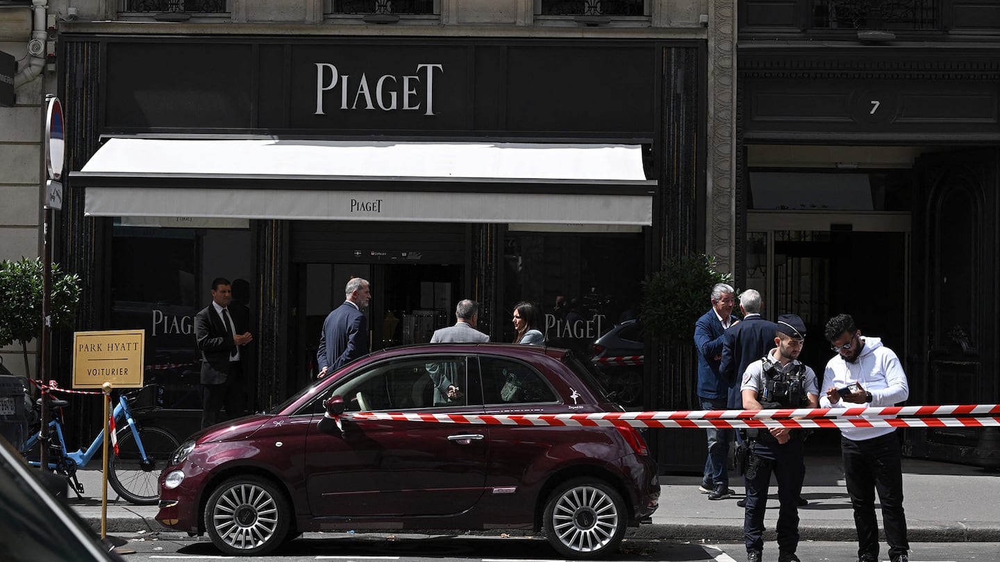 The French luxury Piaget jewellers store at Rue de la Paix that leads to Place Vendome, in Paris.