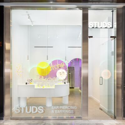 Studs piercing studio in Hudson Yards.