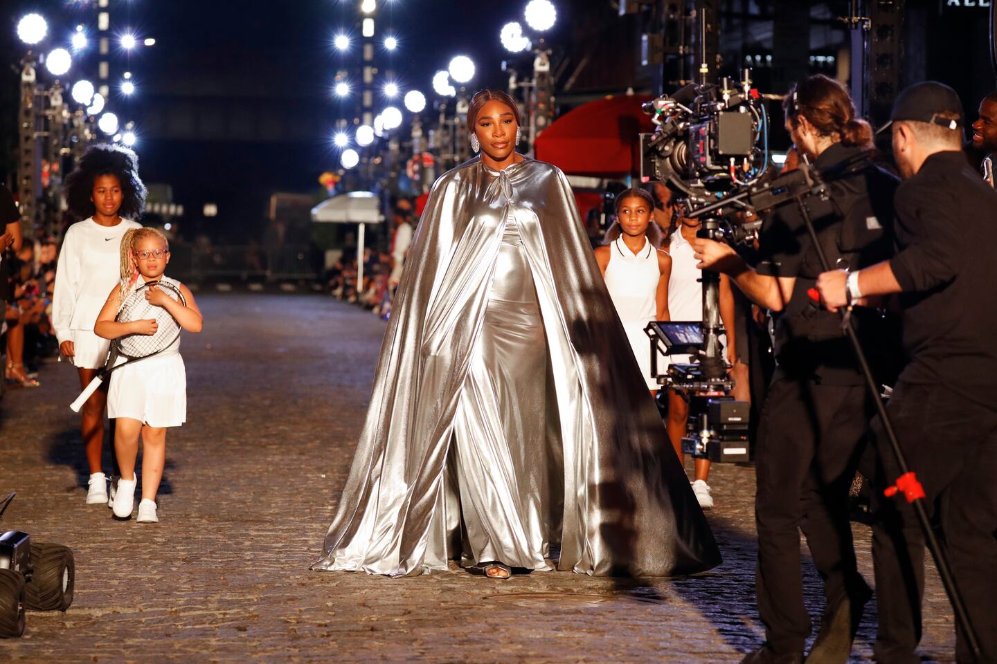 Serena Williams walks the runway for Vogue World.