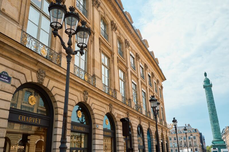 Charvet storefront on the Place Vendôme.