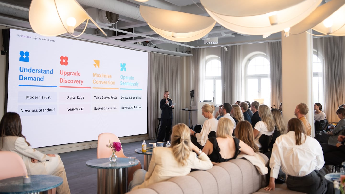 Hannah Crump, director, BoF Insights, explored how brands can deftly navigate an increasingly fraught e-commerce landscape.