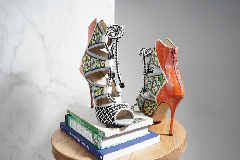 Pair of high heel shoes. Tinkerlust.