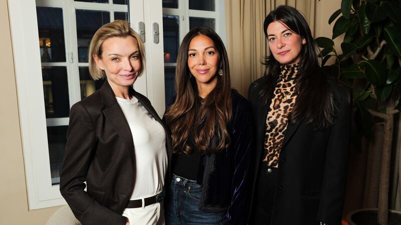 From left to right: Chiara Vania, founder of Kita Skincare, Nawel Boukhriss, senior sales manager at The Business of Fashion and Andrea Batignani, digital content manager at Tiffany & Co.