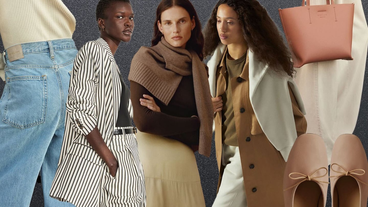 A collage of Everlane's latest product offerings.