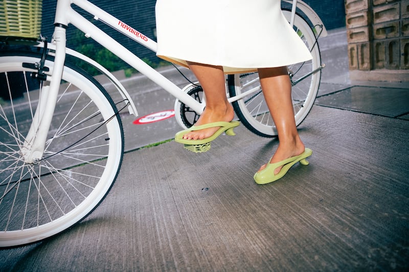 Havaianas' new kitten heel debuted at Copenhagen Fashion Week.
