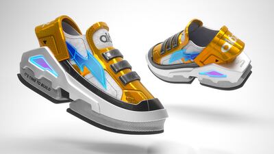 A pair of virtual sneakers produced by RTFKT. RTFKT.
