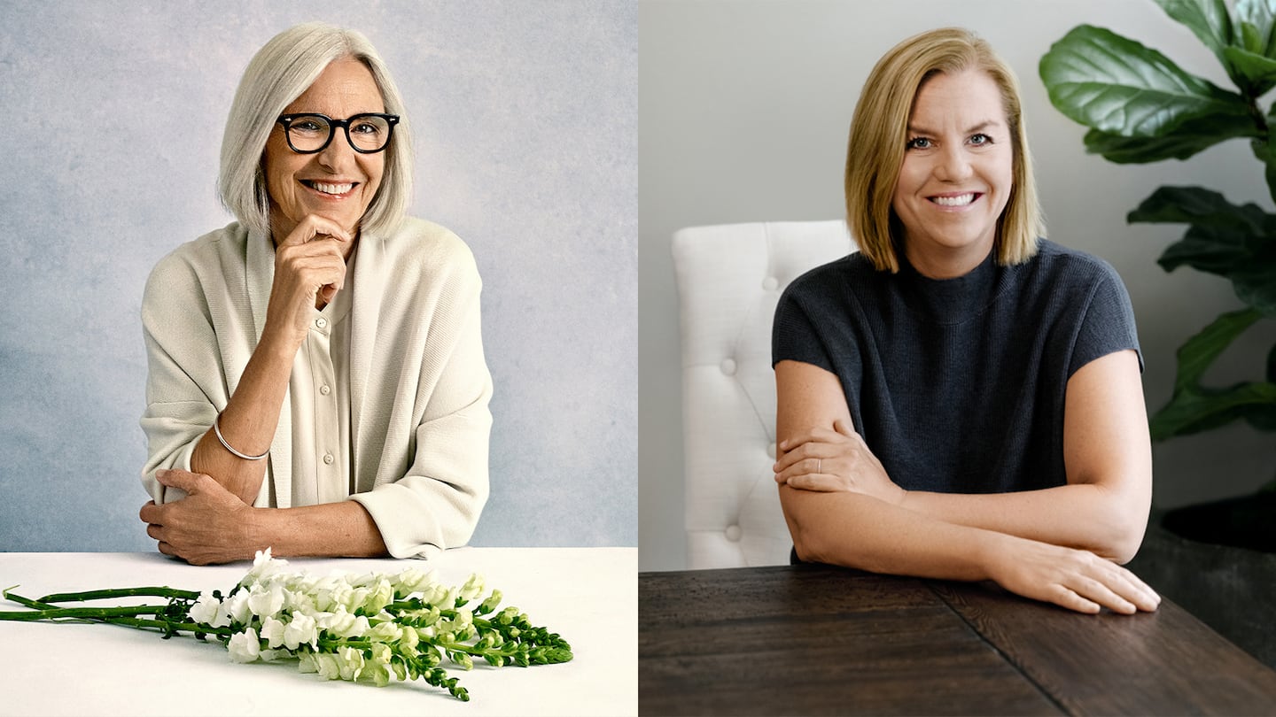 Portraits of designer Eileen Fisher and former Patagonia executive Lisa Williams, who is taking over as CEO of the Eileen Fisher brand.