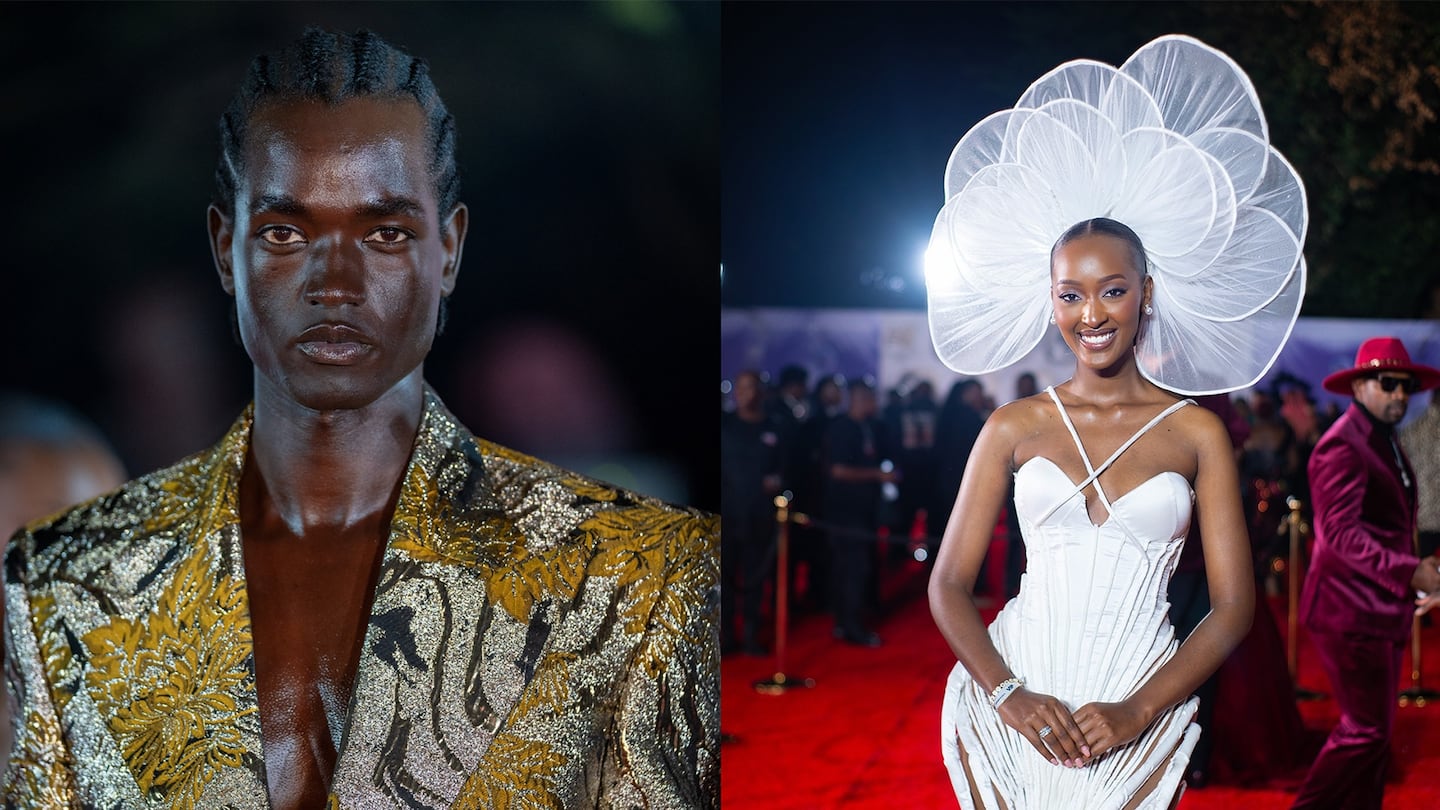 Guests walk the red carpet at the Abryanz Style and Fashion Awards in Kampala, Uganda.