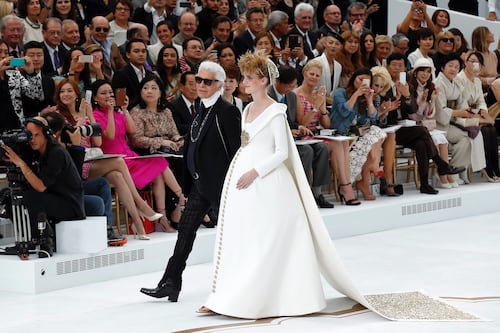 Chanel Recalls Le Corbusier in Glittering, Snow-White and Red Collection