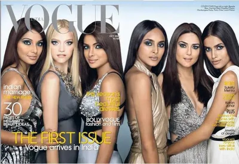 The first issue of Vogue India.
