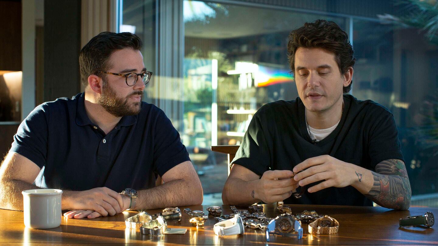 A still from Hodinkee's Talking Watches 2 with John Mayer. Hodinkee.
