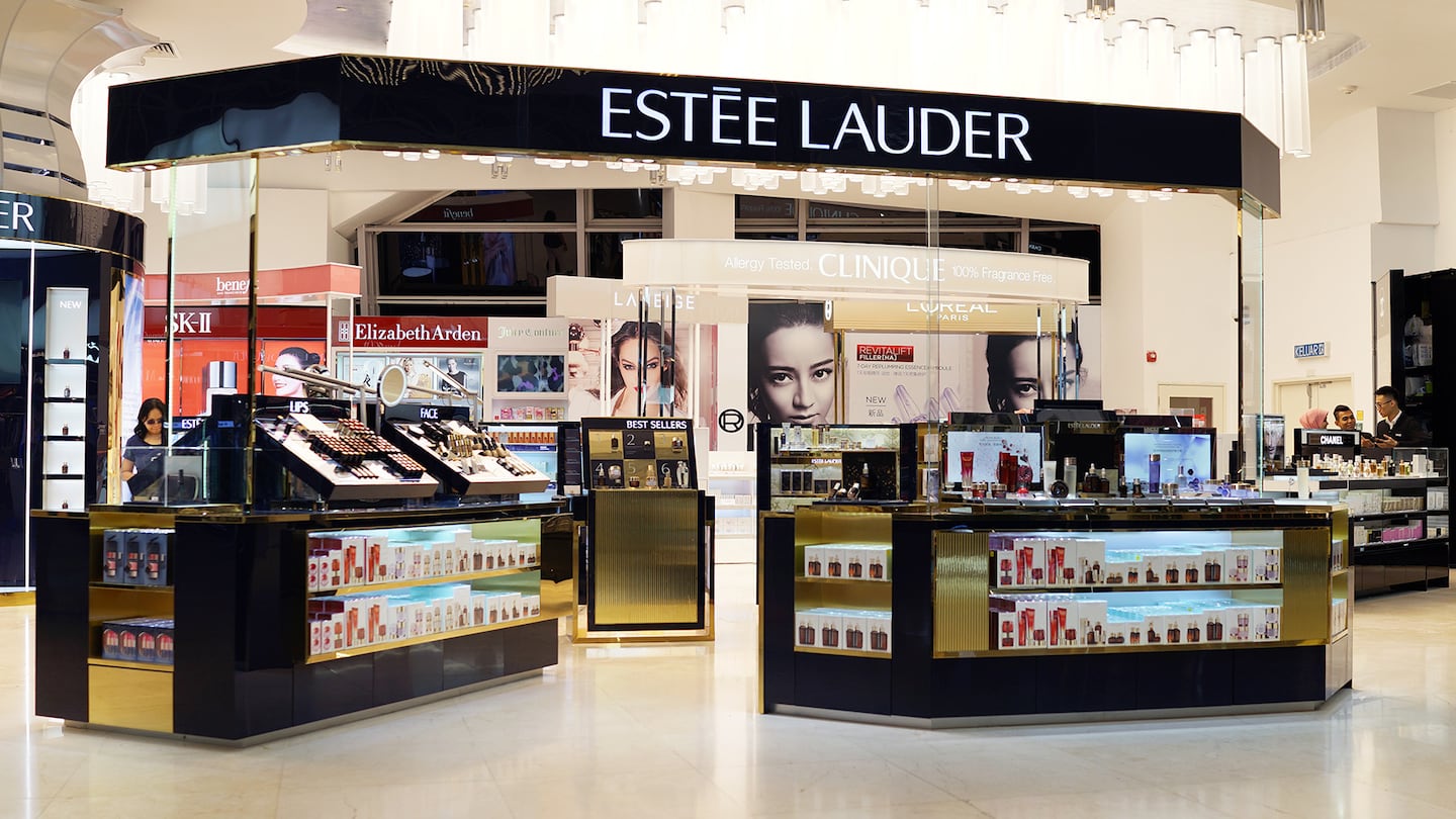 Estée Lauder projected annual sales and profit below estimates.