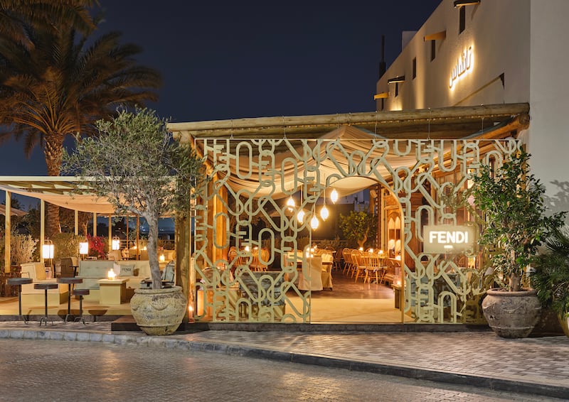 The Fendi Majlis in Abu Dhabi is a month-long Ramadan activation that welcomes guests to experience iftar and suhoor meals in a traditional, locally-inspired Arabic setting.