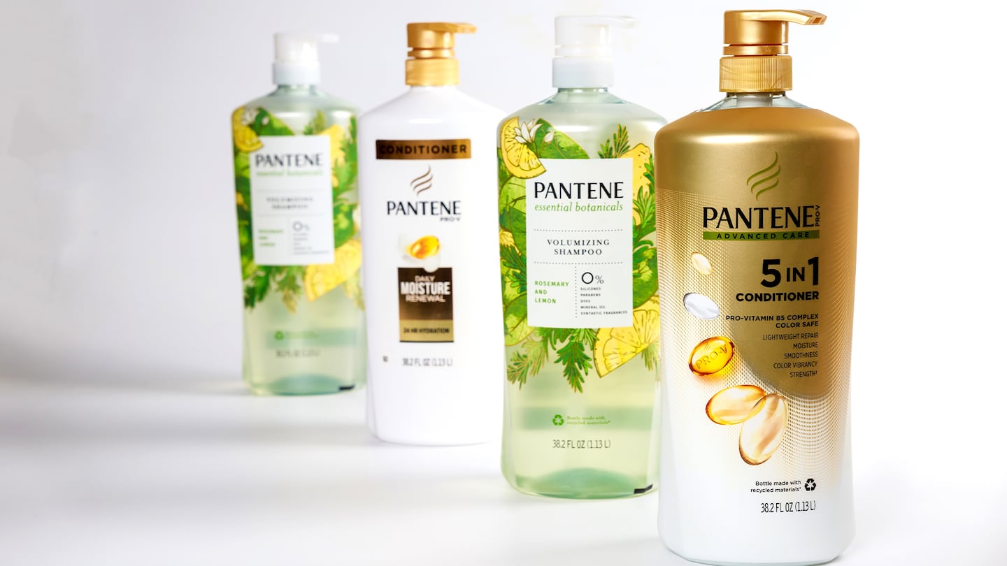 Pantene hair care products.