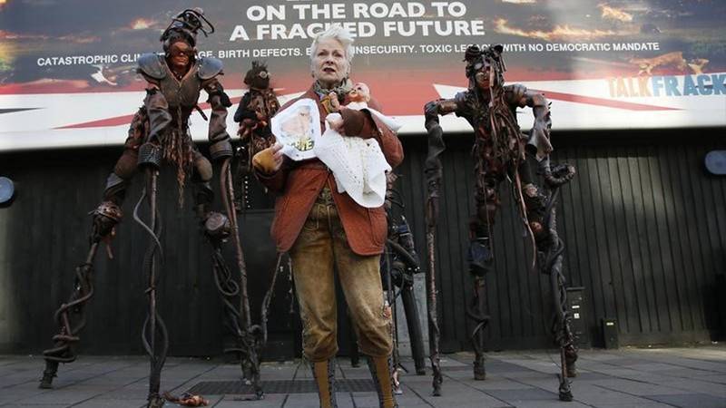 Vivienne Westwood Campaigns in London Against Fracking