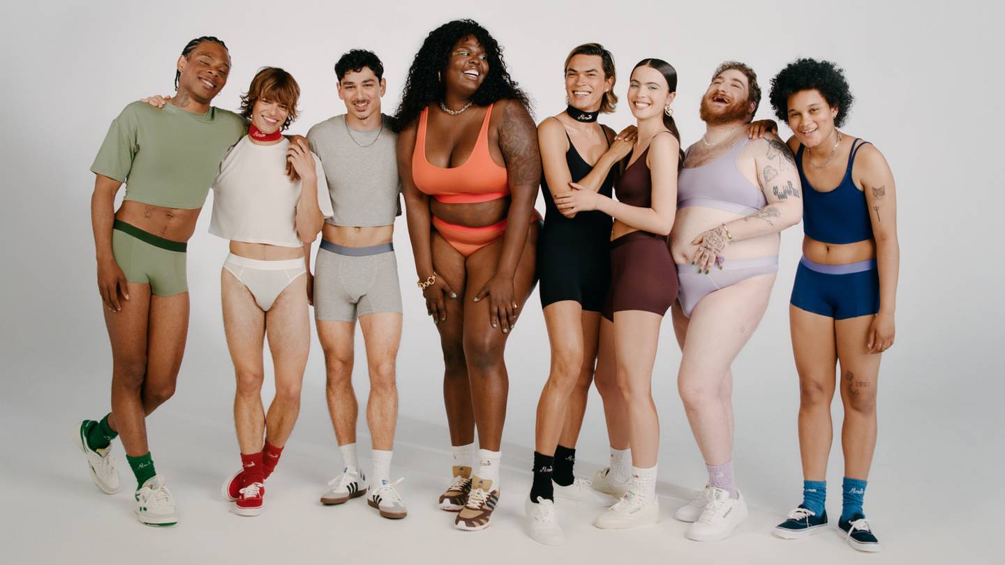 Models wear Parade's gender expansive line in "New Cotton"