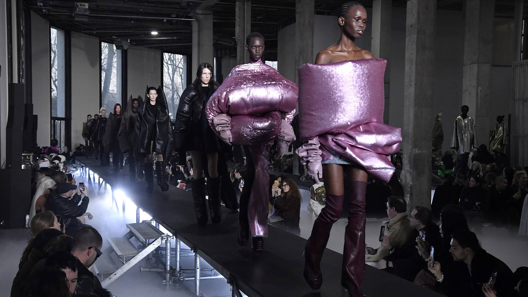 Looks from Rick Owens Autumn/Winter 2023 collection.