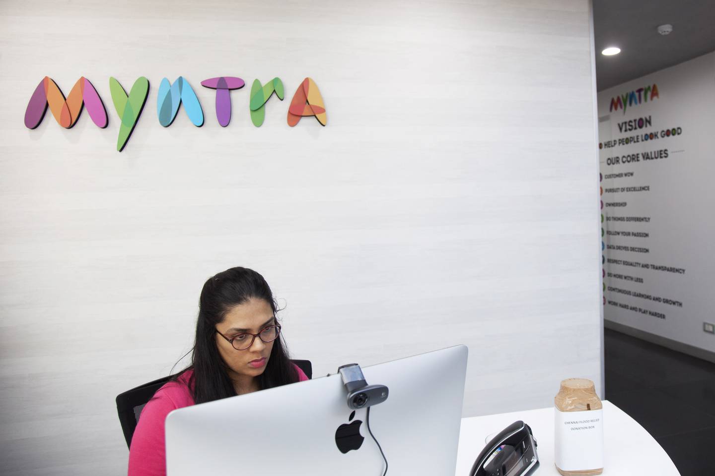 An employee at Myntra.com, India. Getty Images.