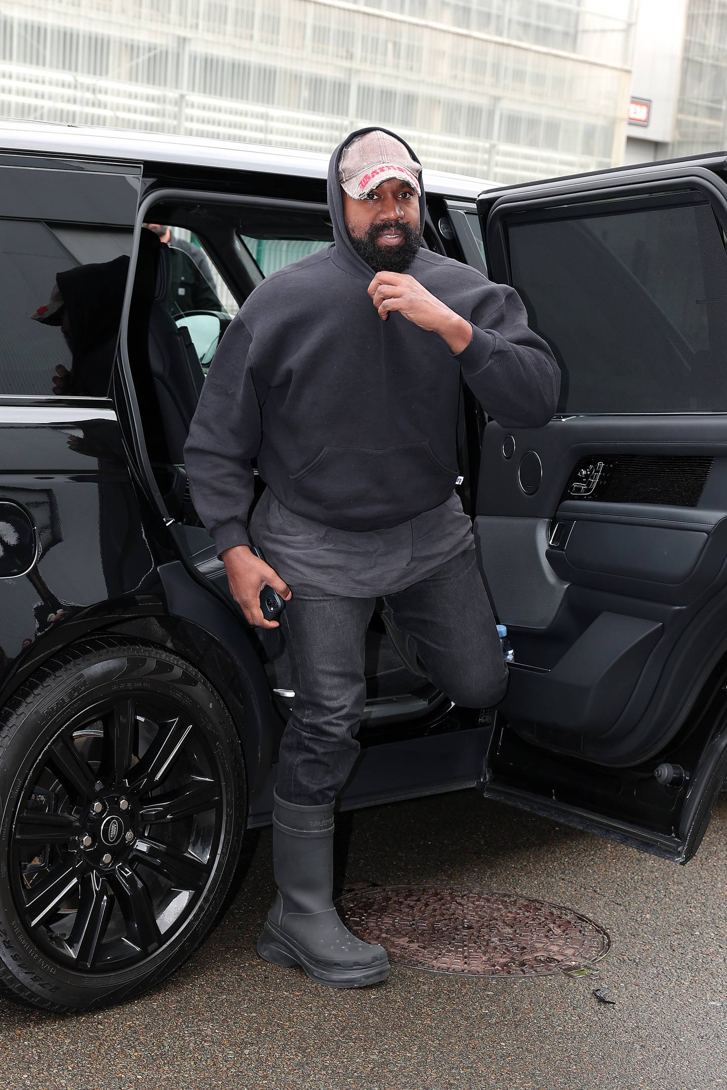 Kanye West attends the Balenciaga Womenswear Spring/Summer 2023 show as part of Paris Fashion Week.
