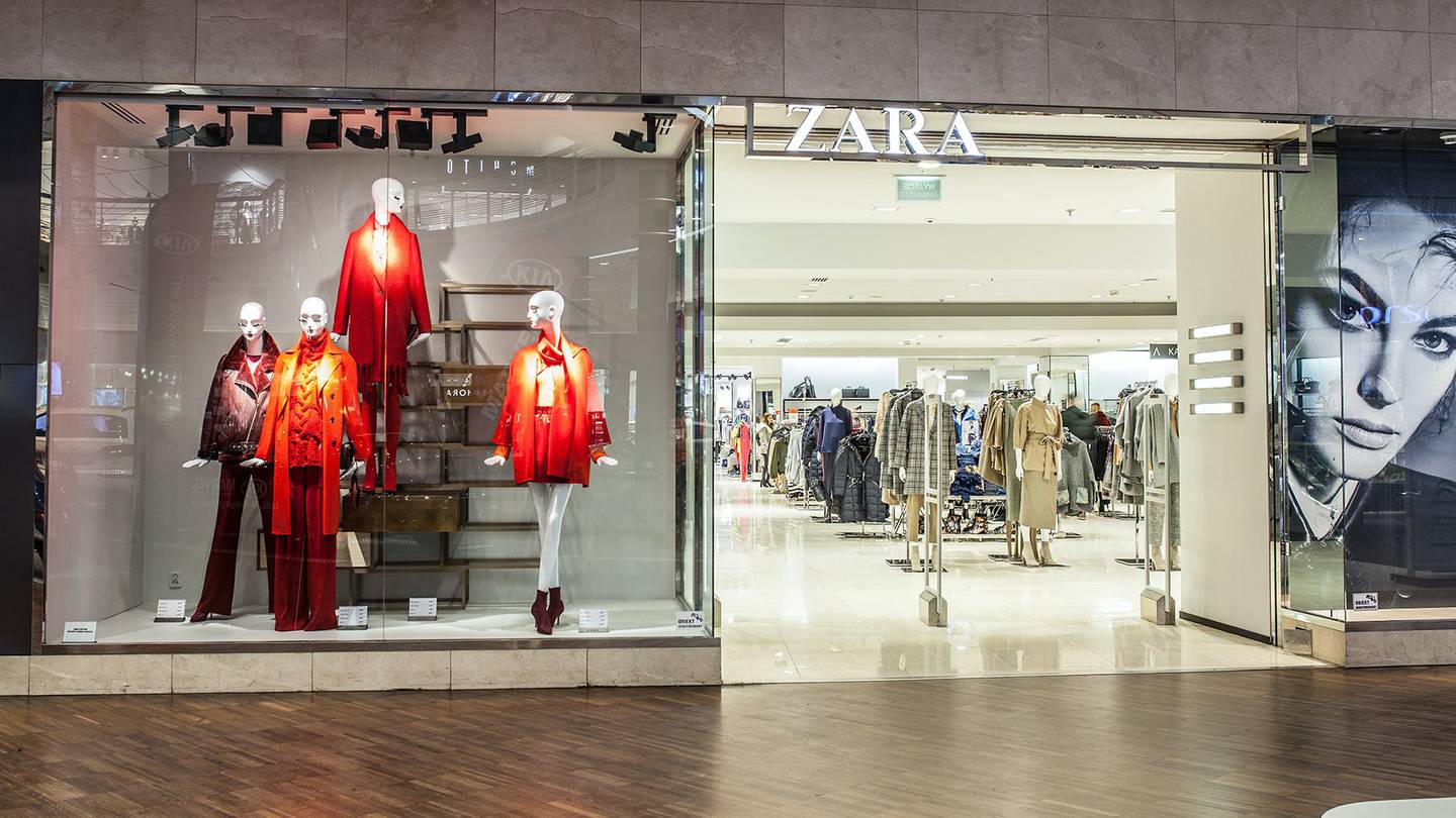 Zara store at the Manufaktura mall in Lodz, Poland